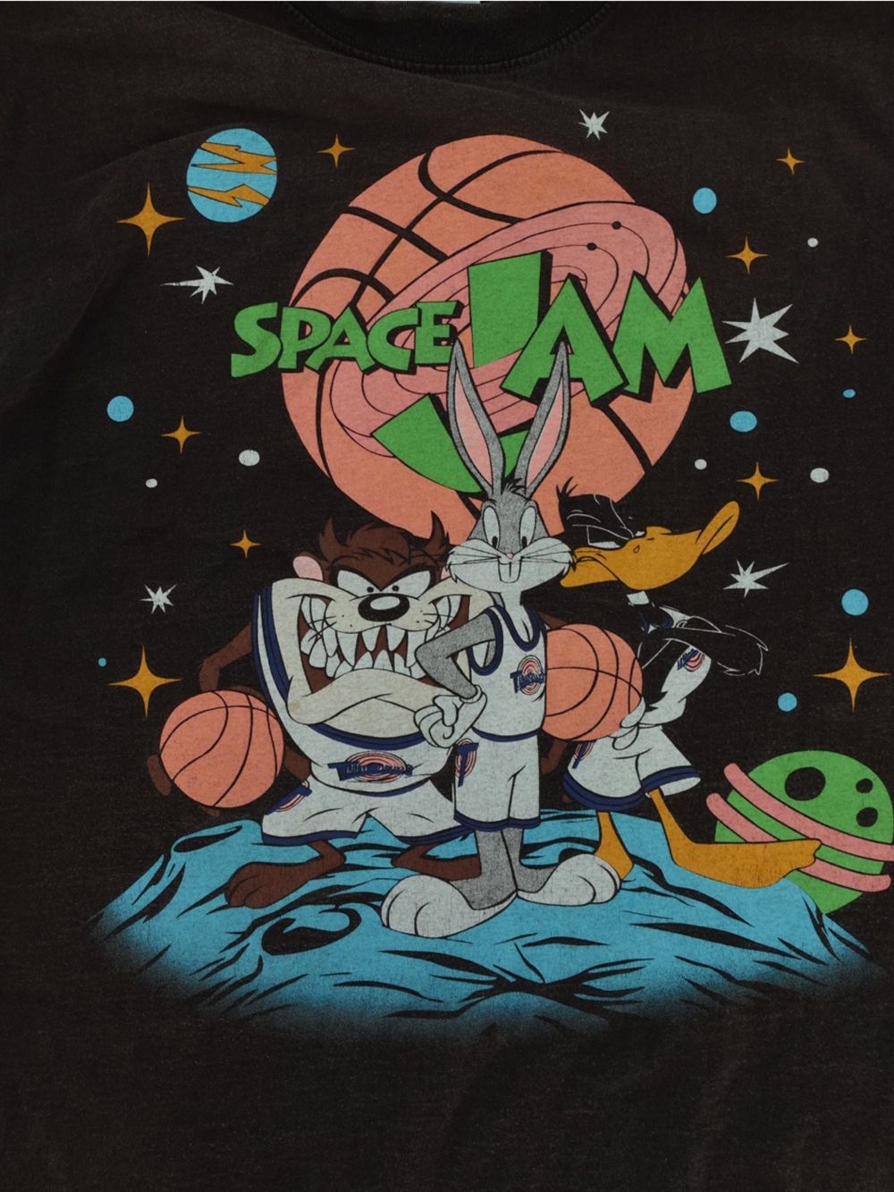 Space Jam Looney Tunes Hanes Heavyweight Double Sided Tee